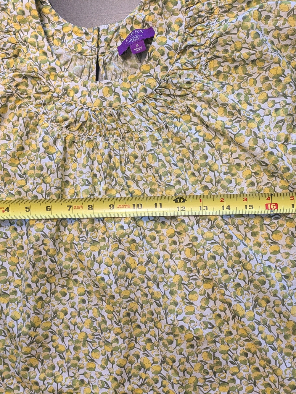 J. Crew Floral Puff-Sleeve Blouse Sz S - Picture 5 of 7
